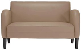 cappuccino műbőr loveseat kanapé 110 cm