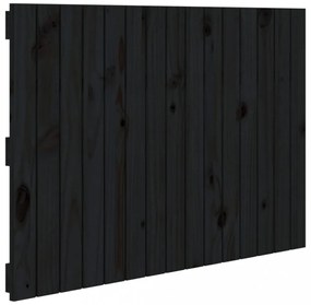fekete tömör fenyőfa fali fejtámla 95,5 x 3 x 60 cm