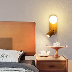 Brilagi - MODERN WOOD fali spotlámpa, 1xG9/5W/230V+1xGU10/8W, kaucsukfa