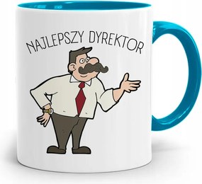 Az Igazgató Számára Kék Bögre A Legjobb Igazgató fényképes nyomtatással