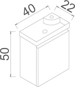 Ferla mosdószekrény, 40 cm – TR785PNC1370