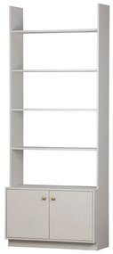 Világosszürke borovi fenyő moduláris könyvespolc 80x200 cm Madu – WOOOD