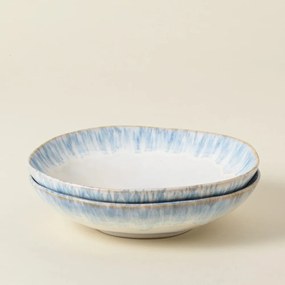 Brisa kék-fehér agyagkerámia tányér tésztához, ⌀ 23 cm - Costa Nova