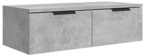 2 db betonszürke szerelt fa fali szekrény 68 x 30 x 20 cm
