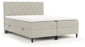 Szürkésbézs ágyneműtartós boxspring ágy 140x200 cm Gwen – Maison de Rêve