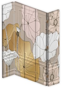 Gario Paraván Vintage virágok Méret: 180 x 170 cm, Kivitelezés: Forgó paraván 360°