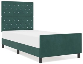 Ágykeret Sötét Zöld 100x200 cm Velúr