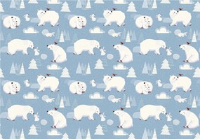 Fotótapéta Maci Nyuszival Tél Erdő 416x254 Gyerekeknek a szobába +ragasztó