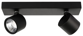ITALUX BONIVA spotlámpa 2 foglalattal, fekete, 3000K melegfehér, beépített LED, 600 lm, IT-SPL-2854-2B-BL