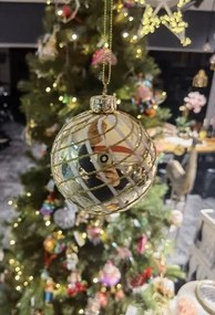 Karácsonyi dísz Arany és fehér golyó