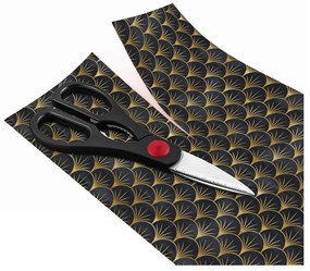 Youlika fekete-aranyszínű dekorációs bútortapéta - Ambiance