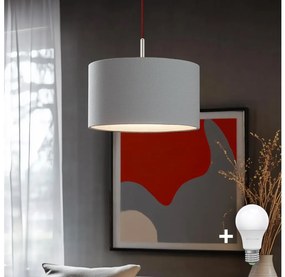 Eglo Eglo - LED Csillár zsinóron TUNJA 1xE27/60W/230V szürke EG32516M