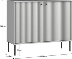 ARIS 2D szekrény, szürke