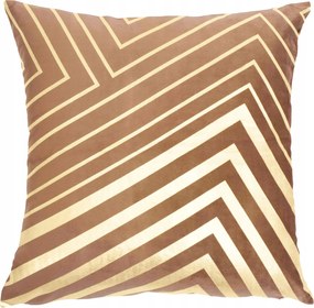 Díszpárnahuzat Glamour Geometrikus velúr Narancs+arany