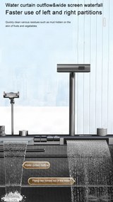Konyhai csaptelep ELITE EDITION KS2299 kihúzható zuhanyfejjel, vízeséses kifolyóval és LED-világítással, több színváltozatban