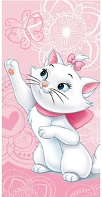 Rózsaszín pamut gyerek fürdőlepedő 70x140 cm Marie Cat "Butterfly" – Jerry Fabrics