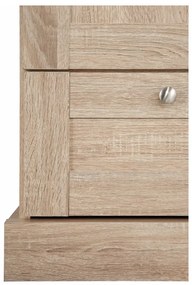 Natúr színű ruhásszekrény tölgyfa dekorral 60x180 cm Binz – Støraa