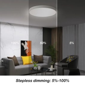 Immax NEO 07252L -LED Dimmelhető lámpa SEMPLICI 48W/230V Wi-Fi Tuya fehér + távirányító