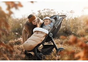 PETITE&amp;MARS - Baba bundazsák 4 az 1-ben COMFY Elegant Caramel/Beige barna