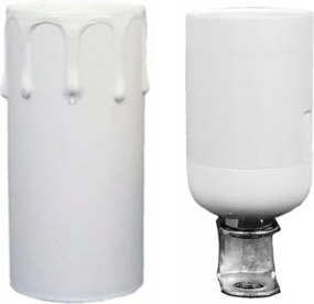 Gilza gyertya foglalattal E27 86 mm fehér