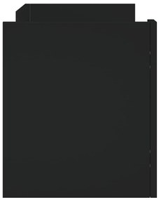 fekete szerelt fa TV-szekrény 80 x 35 x 40 cm
