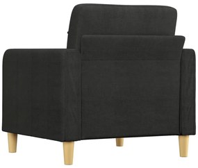 fekete szövet kanapéfotel 60 cm
