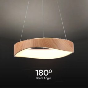 LED Csillár zsinóron LED/18W/230V 3000K ø 40 cm barna