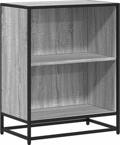vidaXL szürke sonoma színű szerelt fa könyvszekrény 60x35x76 cm