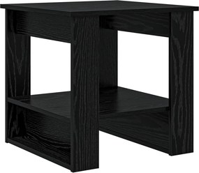 vidaXL Dohányzóasztal Fekete tölgy 51 x 50 x 50 cm Faanyag