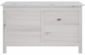 fehér tömör fenyőfa kerti tárolóláda 99 x 49,5 x 58,5 cm