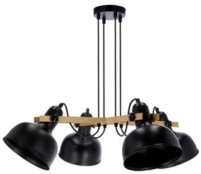 RENO lógcsillár 4xE27/40W/230V fekete/barna