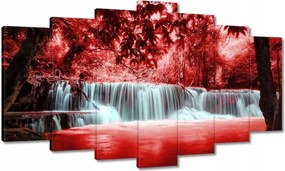 Vászonkép 140x80 Vörös vízesés Kaszkád