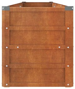 Rozsda színű corten acél kerti magaságyás 240 x 40 x 45 cm