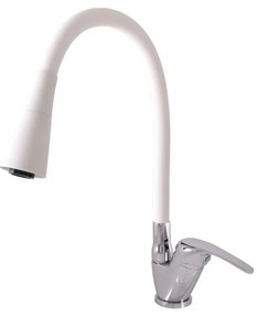 RAV Slezák SA006.0/13CB - Mosogató csaptelep SAZAVA 35,6 cm fehér/fényes króm