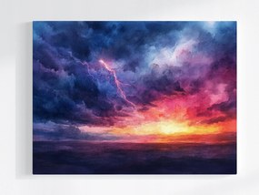Vászonkép Canvas Ég Vihar Villám Felhők Időjárás 100x75