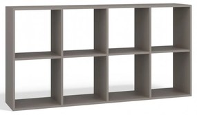 Aldabra Malax 2x4 polc, 147x75x30 cm, agyag színű