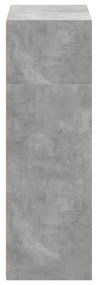 betonszürke szerelt fa magasszekrény 70 x 41 x 124 cm