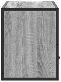 szürke sonoma színű szerelt fa és fém TV-szekrény 80x31x39,5 cm