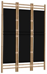 3 paneles összecsukható bambusz és vászon térelválasztó 120 cm