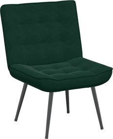 vidaXL sötétzöld bársony pihenőfotel 64 x 74 x 84 cm