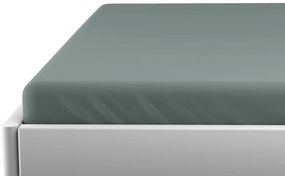 Jersey szürke zöld lepedő gyermekágyhoz 70 x 140 cm