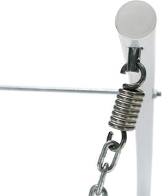 Függő dupla fotel, fehér/minta virág, DALVEA 2 NEW