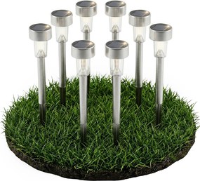 Napelemes Led Kerti Lámpa Oszlop 30cm Szürkület érzékelő IP44 Erős Prémium