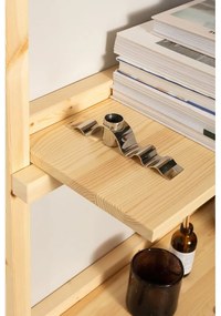 Natúr színű borovi fenyő fali könyvespolc 66x127 cm Groove – Karup Design