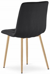 Fekete bársonyos étkezőszék LIBRA