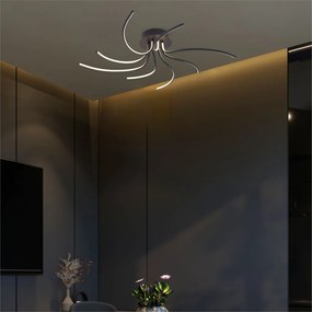 Zuma Line DIOGO 2200012-BK Plafonlámpa 1x36W/LED 3000K|4000K|6000K 1350lm IP20