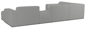 Szürke buklé sarokkanapé (U alakú) Roxy – Scandic