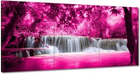 Vászonkép 120x60 Rózsaszín vízesés Tájkép