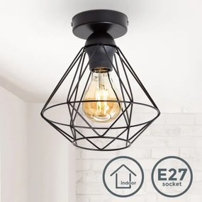 Mennyezeti lámpa 1xE27/40W/230V fekete