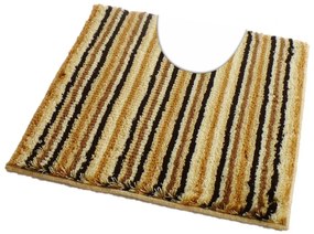 Fürdőszoba-szőnyeg PESCINA Barna-bézs - Barna-bézs / 50 x 50 cm WC kagyló elé, kivágással